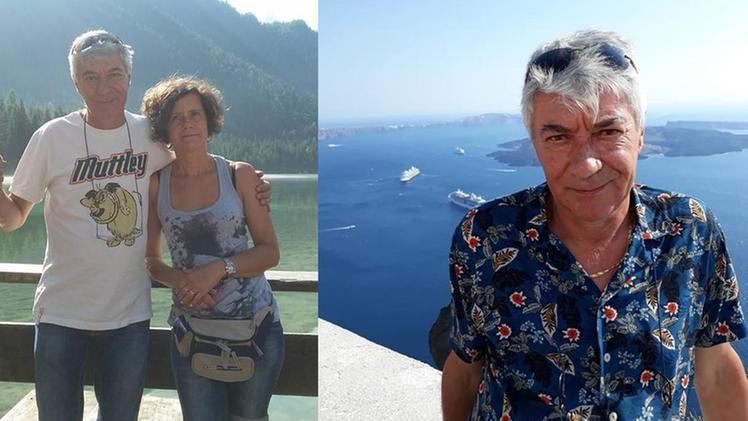 a vittima si chiamava Romano Fagoni: a sinistra è con la moglie Raffaella Ragnoli arrestata per l'omicidio avvenuto a Nuvolento