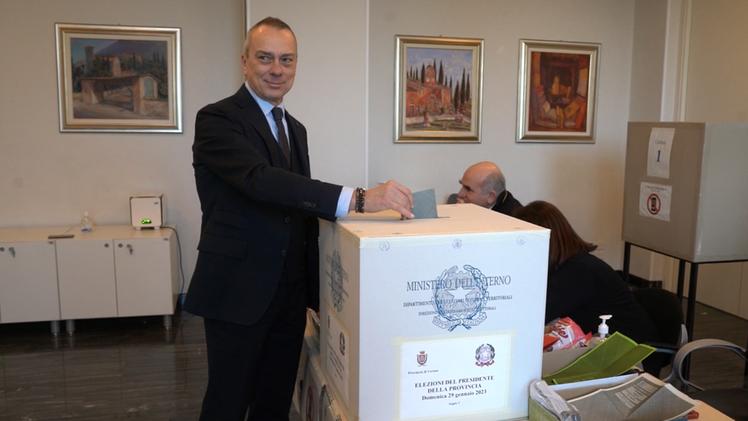 Flavio Pasini, candidato unico alle elezioni per il presidente della Provincia (Marchiori)