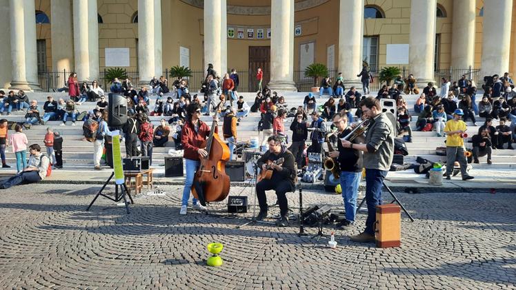 I buskers in piazza Bra