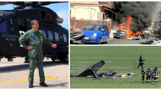 A sinistra Marco Meneghello, il pilota legnaghese morto nell'incidente di Guidonia